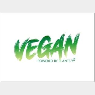 Vegan - Powered by plants Posters and Art